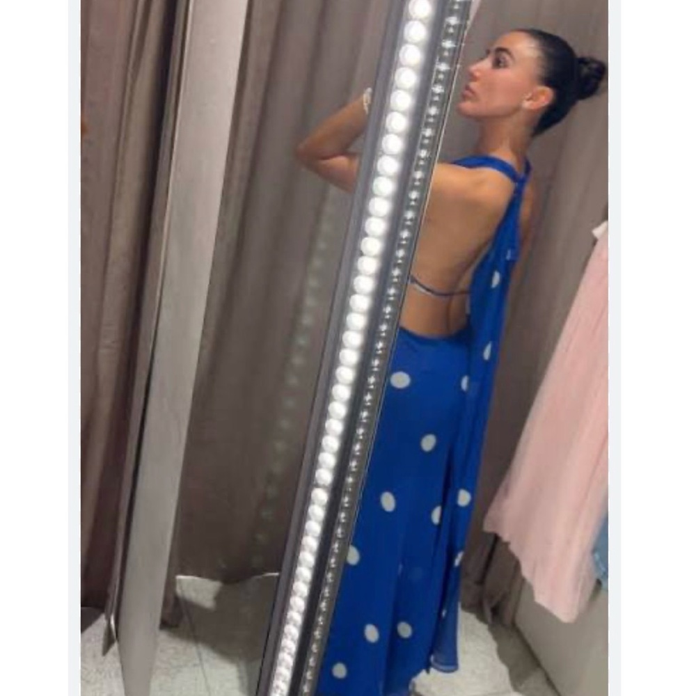 Zara printed polka dot midi dress - Picture 10 of 11